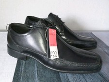 Mens Black Leather Smart Shoes UK 7 /41  Taylor & Wright Matalan New