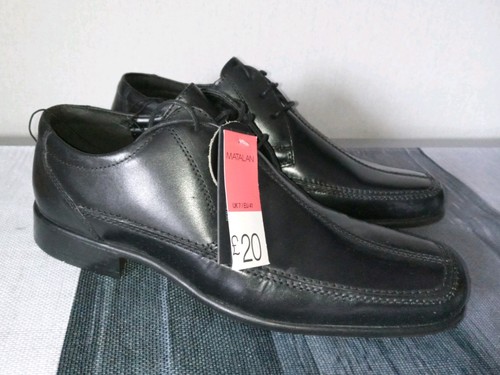 Mens black leather - mens, smart