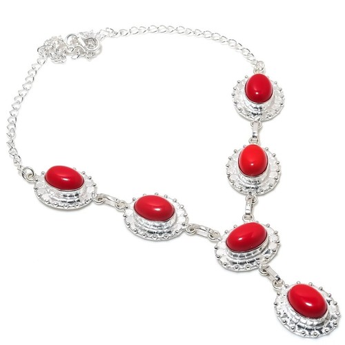 Red coral gemstone - red,