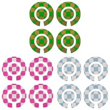 ACCLAIM Self Adhesive Large Check Bowls Stickers Sets 4 Self Adhesive Seconds