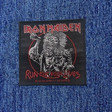 IRON MAIDEN - RUN FOR YOUR LIVES  (NEW) SEW ON PATCH OFFICIAL BAND MERCH