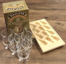 Baileys Irish Cream set of 6 shot glasses-Boxed-Baileys ice bottle tray