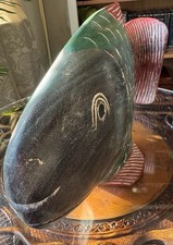 African Hand Carved Wooden Fish