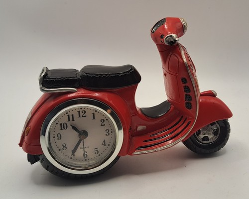 Retro red ceramic scooter - ceramic,