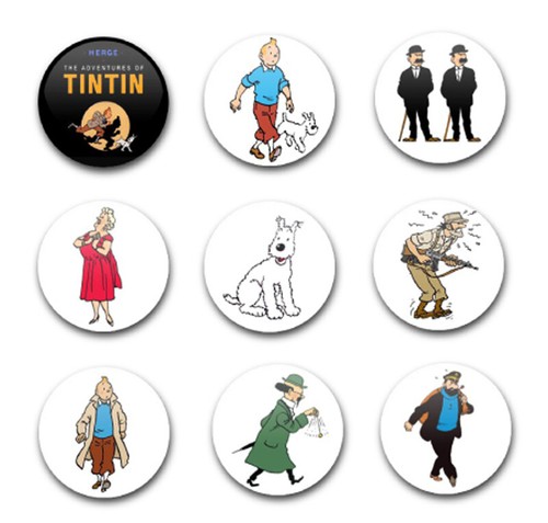 25mm badges x9 featuring - badges,