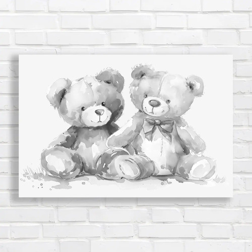 Cute teddy bears black white - cute,