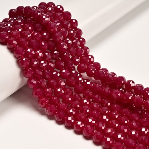 Natural ruby faceted round - ruby,