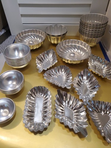 Vtg metal jello mold - metal, tart