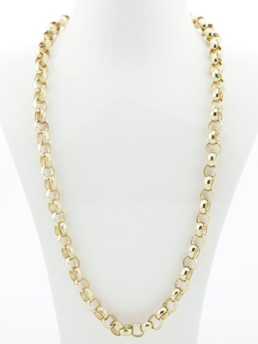 Gold belcher link chain - belcher, 9ct