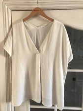 Women’s White Primark Blouse Size 16 Short Sleeves