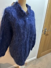 Mohair cardigan ,blue 3/4