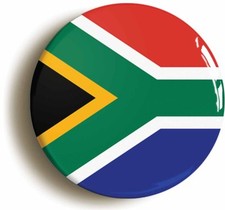 SOUTH AFRICA FLAG BADGE BUTTON