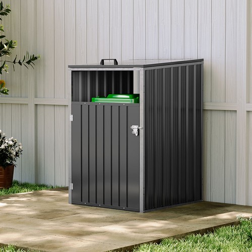 Black single wheelie bin - single,