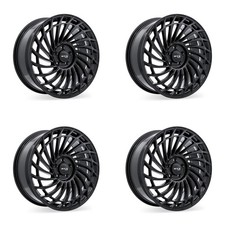Set of 4 19in Black Alloy