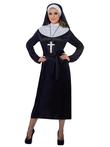 Smiffys nun costume black - nun, costume,