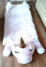 Frolics Faux Fur Childs Pink Unicorn Sleeping Bag Bedroom Sleepover Girl