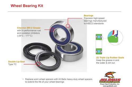 Front rear wheel bearing kit - front/rear,