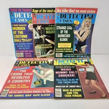 5x Detective Cases 1987-89 Complete True Crime Magazine Bundle Murder Sex