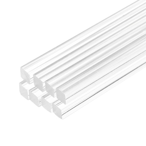 8pcs acrylic square rods - 8pcs, 1/2"