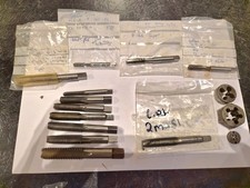 12 x engineering Thread hand Taps & 3 DIES Job Lot. PRESTO, GALTONA.