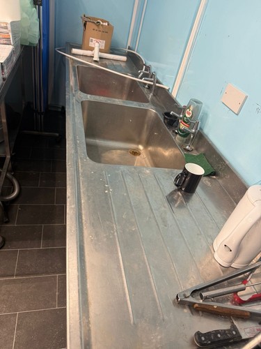 Double kitchen sink - kitchen, tap