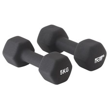 Mirafit 2 x 5kg Hex Dumbbells Weights Aerobic Gym Dumbells Ladies/Mens #992