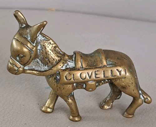 Vintage solid brass donkey - vintage,