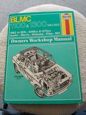 BMC Haynes Manual 1100 &1300 Mk. 1. 11 & 111. !962-74.