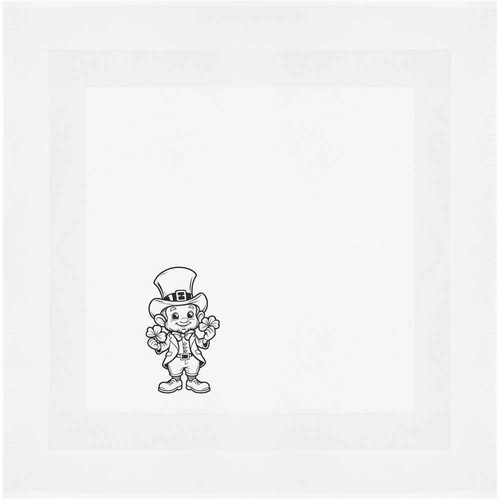 Leprechaun with shamrocks - 'leprechaun,