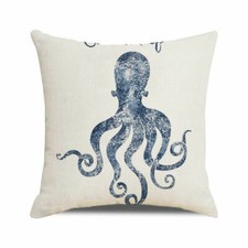 Crab Starfish Throw Pillow