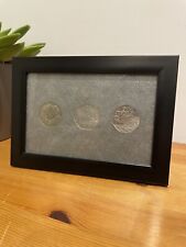Old Style 50p Coin Display Frame For 3 Large Fifty Pence