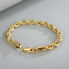 14k Gold Plated Rope Bracelet