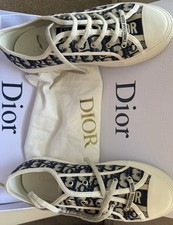 Walk N Dior Sneaker 6.5 Deep Blue Dior Oblique Embroided Cotton