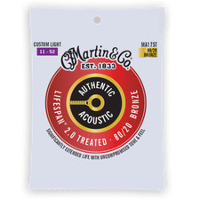 Martin MA175T 11-52 Custom Light Lifespan 2.0 Acoustic Guitar Strings 1-3 Packs