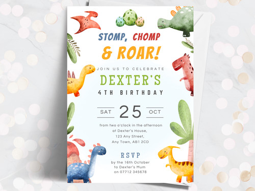 Dinosaur personalised birthday - personalised,