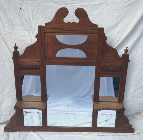 Antique edwardian overmantle - edwardian?,