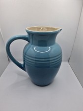 Genuine Le Creuset large pitcher jug Pourer 2.2ltr in Glossy Blue Stonewear 