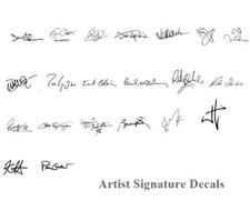 2 Pcs Artists Guitar Players Musicians Signature Waterslide Decal 