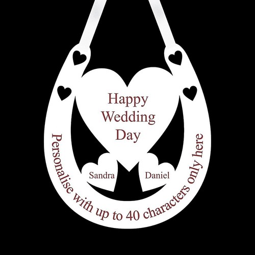 Personalised happy wedding day - personalised,