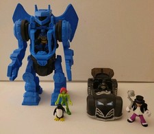 Imaginext Batman Batmobile Car, Batbot & Figures Playset Bundle - Combine P&P -