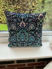 Handmade House Of Hackney Rare Bidjar Velvet Fabric Cushion COMPLETE 15”x15”