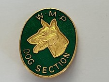 Vintage W.M.P West Midlands Police Dog Section Enamel Pin Badge