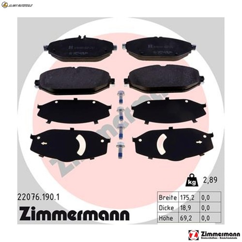Brake pad set disc - set,