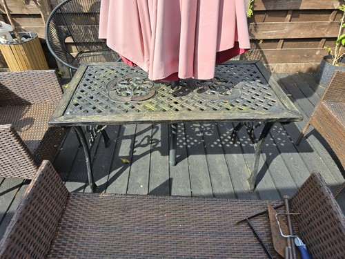 Cast iron garden furniture set - cast,