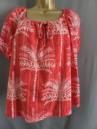 Next red palm tree broderie - red,