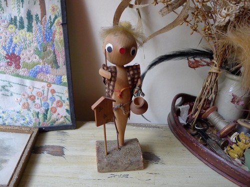 Japanese vintage kokeshi doll - kokeshi,