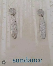 NEW Sundance 1-3/8" Sterling Silver Eric Van Peterson Post Dangle Earrings NWT