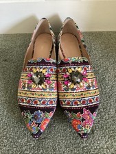 Boden Multicoloured Jewelled Shoes, UK Size 8, EU 42, Excellent Condition
