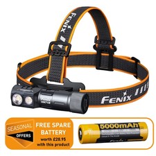 Fenix HM71R Rechargeable Headlamp - 2700 Lumens Max - FREE BATTERY INCLUDED