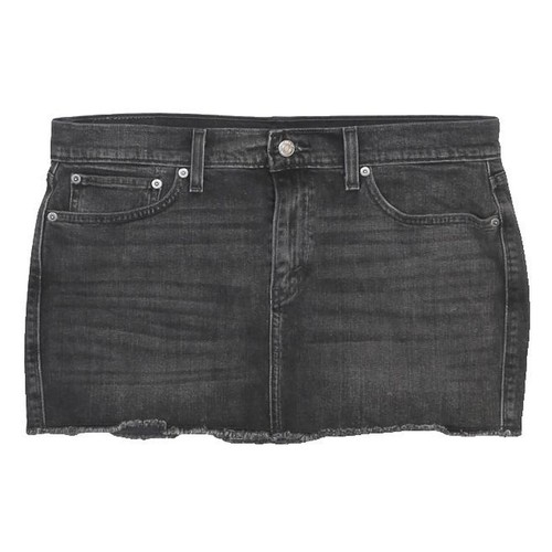 Levi womens black denim mini - black,
